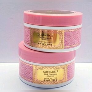 Bath & Body Works Costa Rica PINK PINEAPPLE SUNRISE Body Butter, 6.5 Oz (2 pcs)